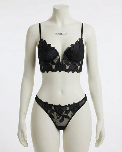 Lace Bra And Thong Set