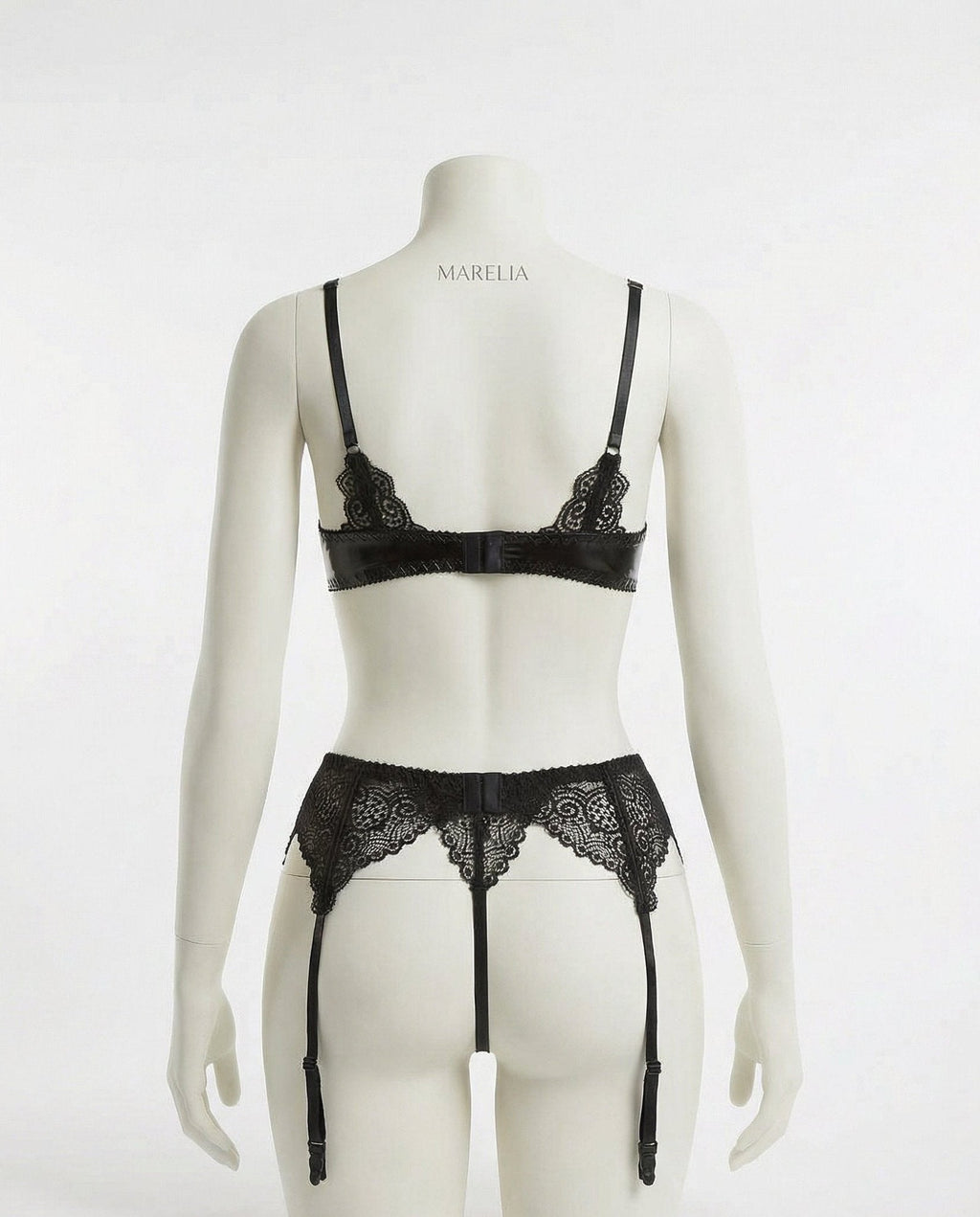 Lace Trim Bra And Suspender Belt Set - AR UNIVERSALAR UNIVERSALLingerie Set