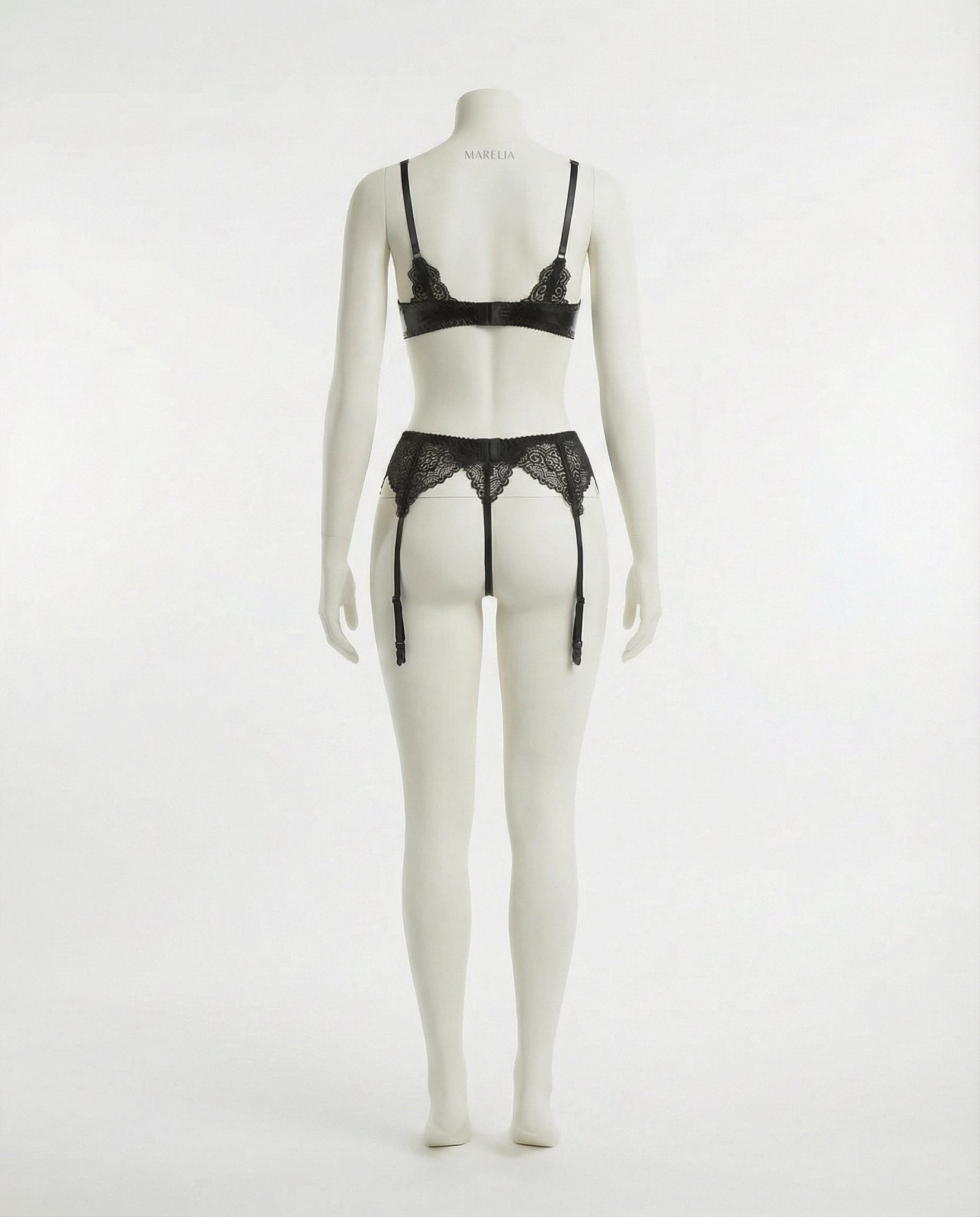 Lace Trim Bra And Suspender Belt Set - AR UNIVERSALAR UNIVERSALLingerie Set