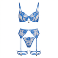 Lace Underwire Bra Brief And Suspender Belt Set - AR UNIVERSALghntshLingerie Set