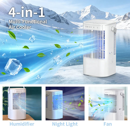 Desktop Portable Air Cooler with Three Adjustable Fan Speeds