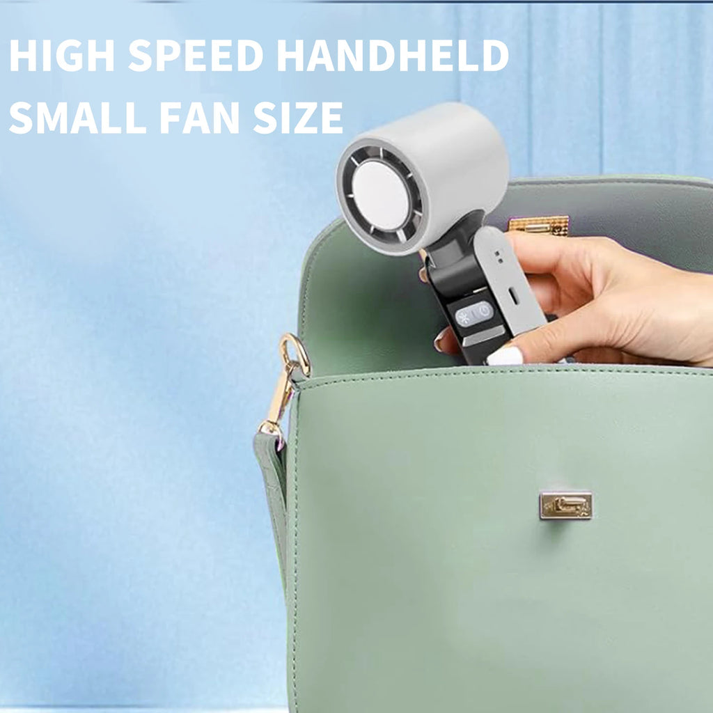Portable Mini Handheld Fan, 100 Adjustable Wind Speeds Personal Turbo Cooling Fan with LED Digital Display, USB Rechargeable