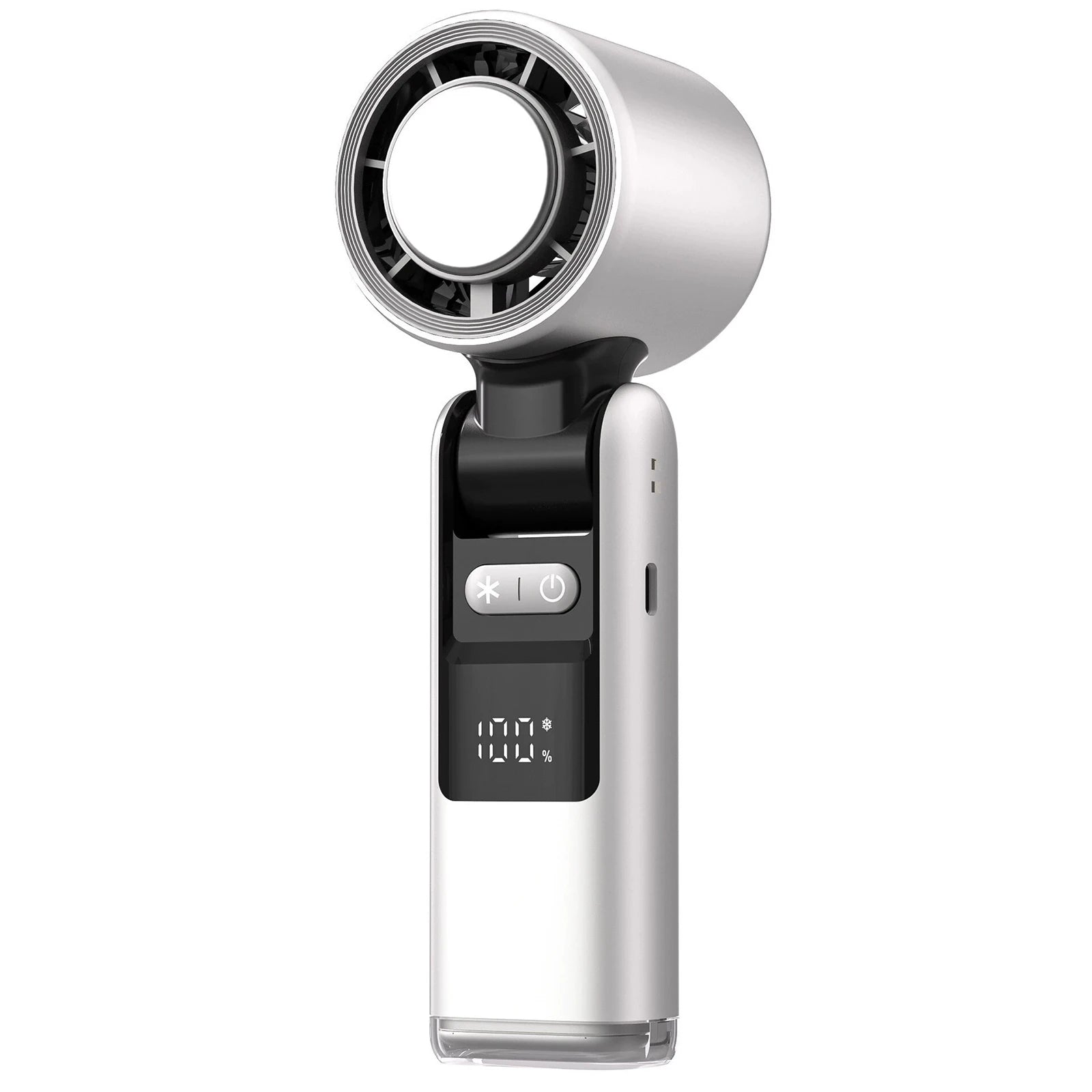 Portable Mini Handheld Fan, 100 Adjustable Wind Speeds Personal Turbo Cooling Fan with LED Digital Display, USB Rechargeable