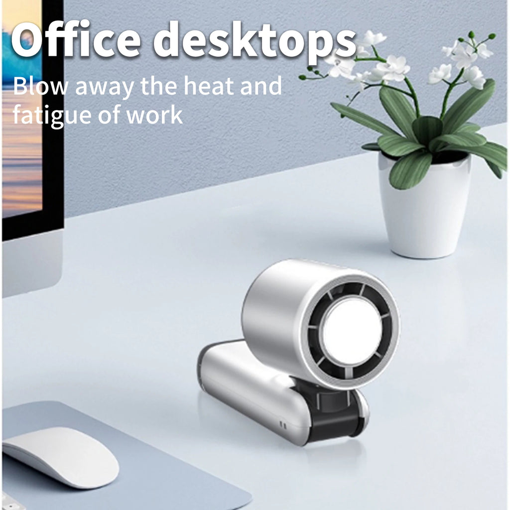 Portable Mini Handheld Fan, 100 Adjustable Wind Speeds Personal Turbo Cooling Fan with LED Digital Display, USB Rechargeable