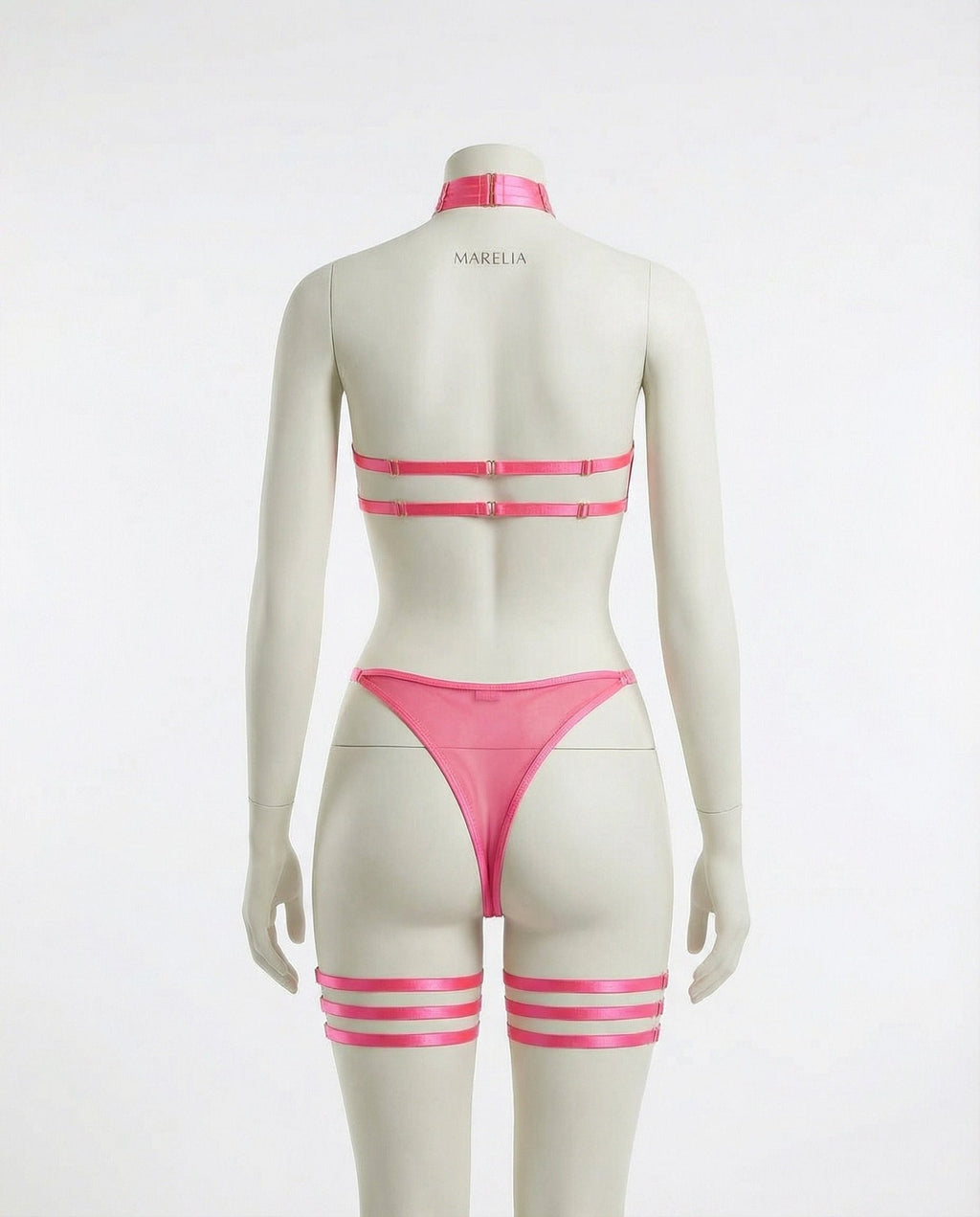 Mesh Bandeau Lingerie Set With Thigh Bands - AR UNIVERSALghntshLingerie Set