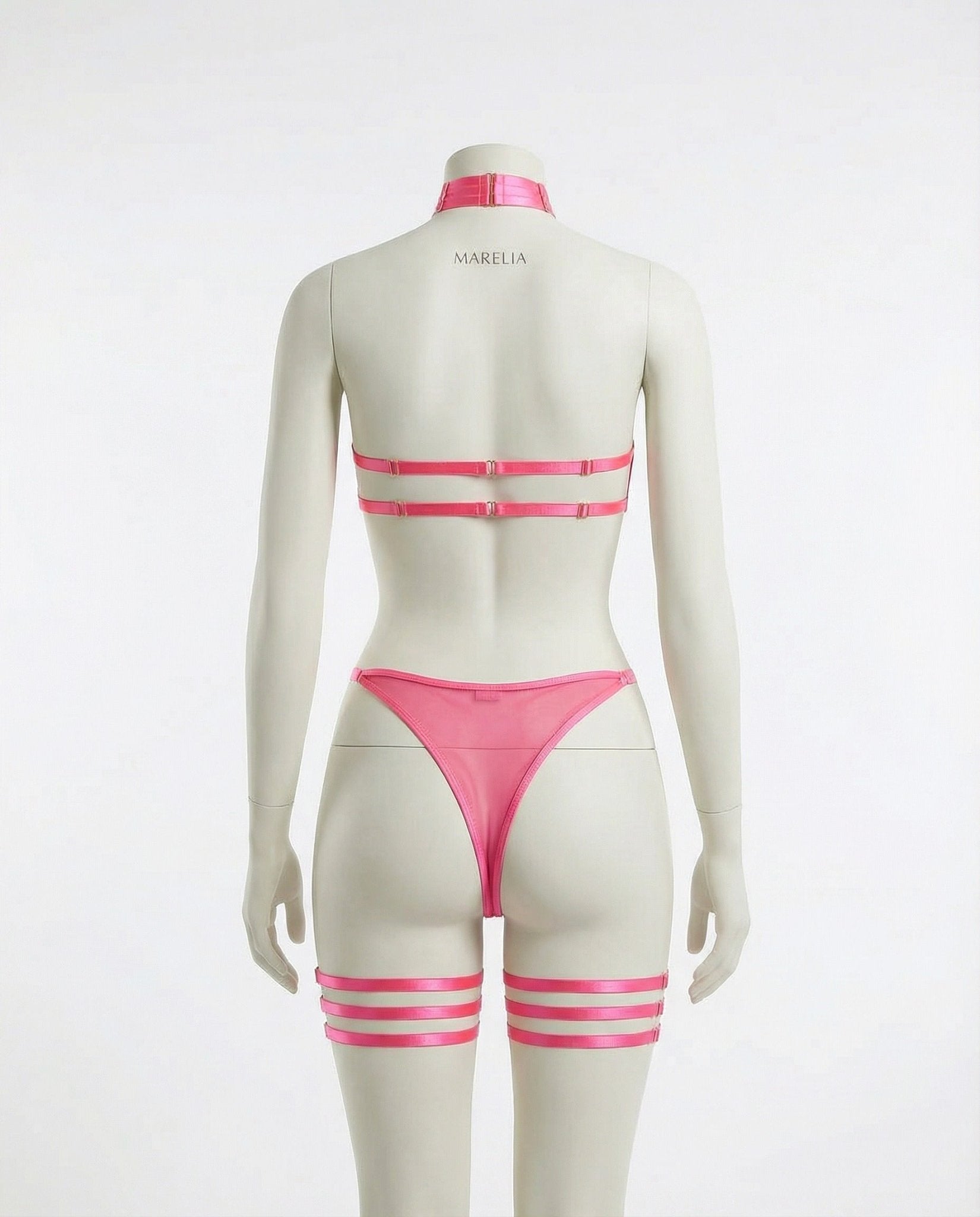 Mesh Bandeau Lingerie Set With Thigh Bands - AR UNIVERSALghntshLingerie Set