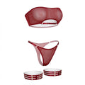 Mesh Bandeau Lingerie Set With Thigh Bands - AR UNIVERSALghntshLingerie Set