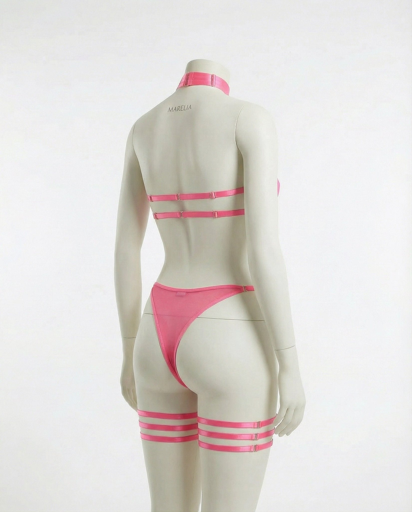 Mesh Bandeau Lingerie Set With Thigh Bands - AR UNIVERSALghntshLingerie Set