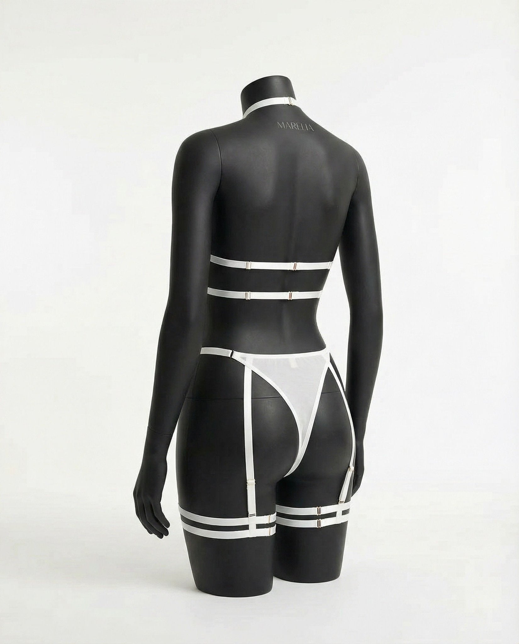 Mesh Bandeau Lingerie Set With Thigh Bands - AR UNIVERSALghntshLingerie Set
