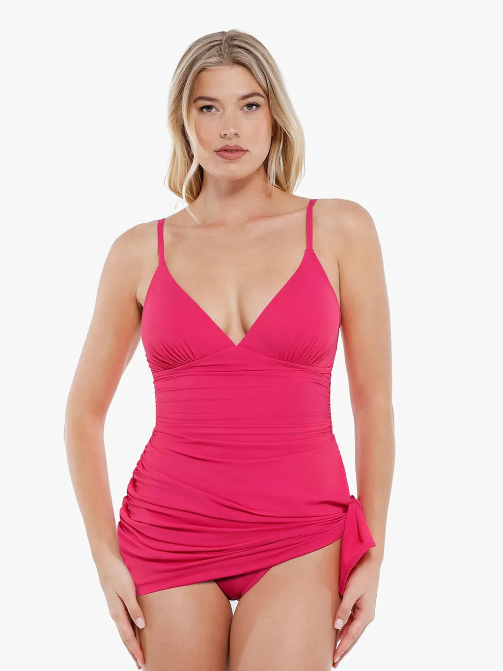 AR UNIVERSAL Ruched Convertible One-Piece Swimsuit swimwear