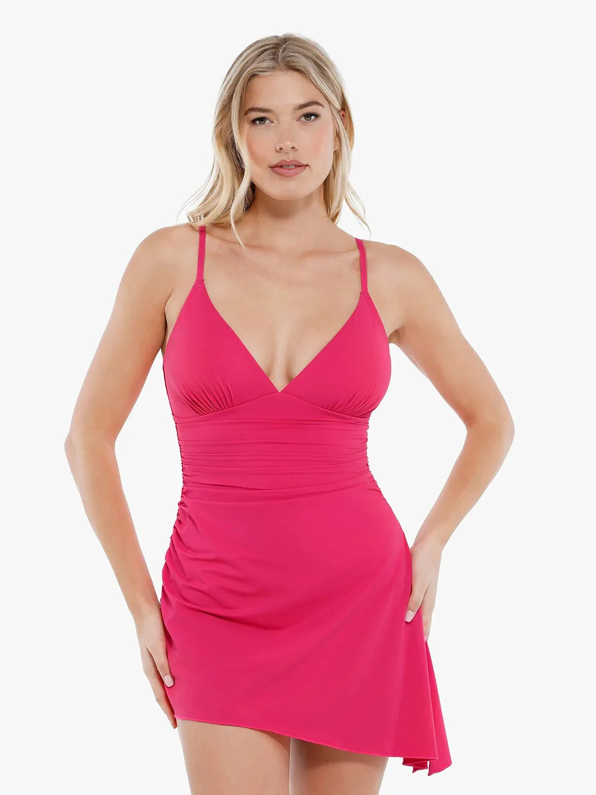 AR UNIVERSAL Ruched Convertible One-Piece Swimsuit swimwear