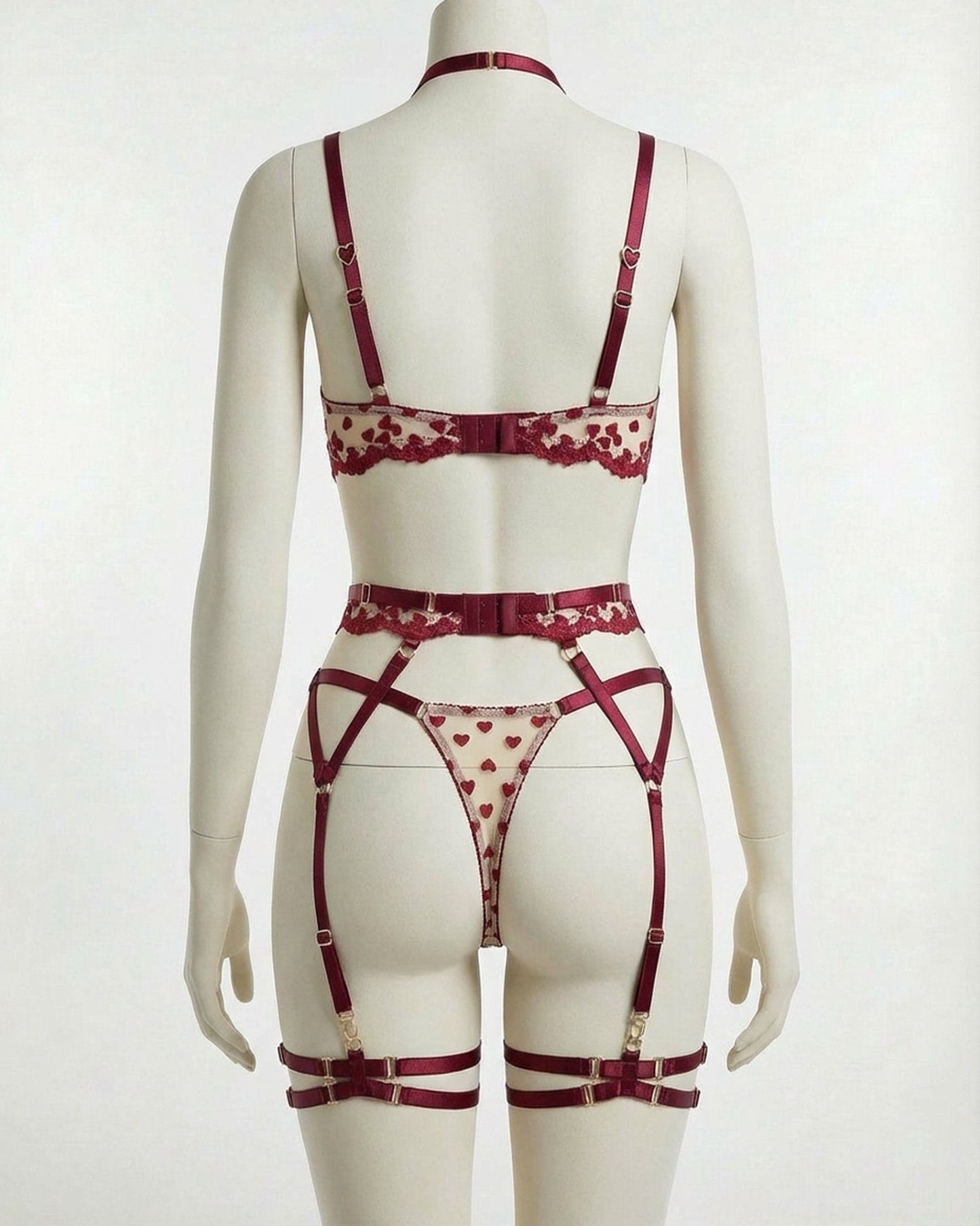 Open Cup Harness Lingerie Set