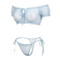 Polka Dot Mesh Off Shoulder Lingerie Set - AR UNIVERSALAR UNIVERSALLingerie Sets