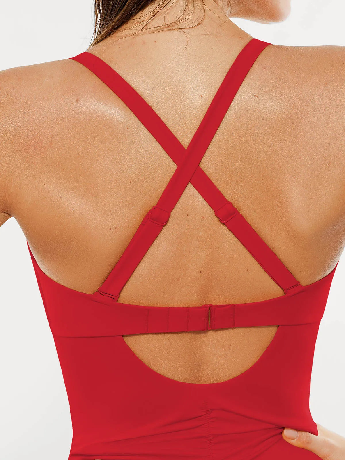 AR UNIVERSAL Mesh Inset Tie-Side Sculpting One-Piece Swimsuit swimwear