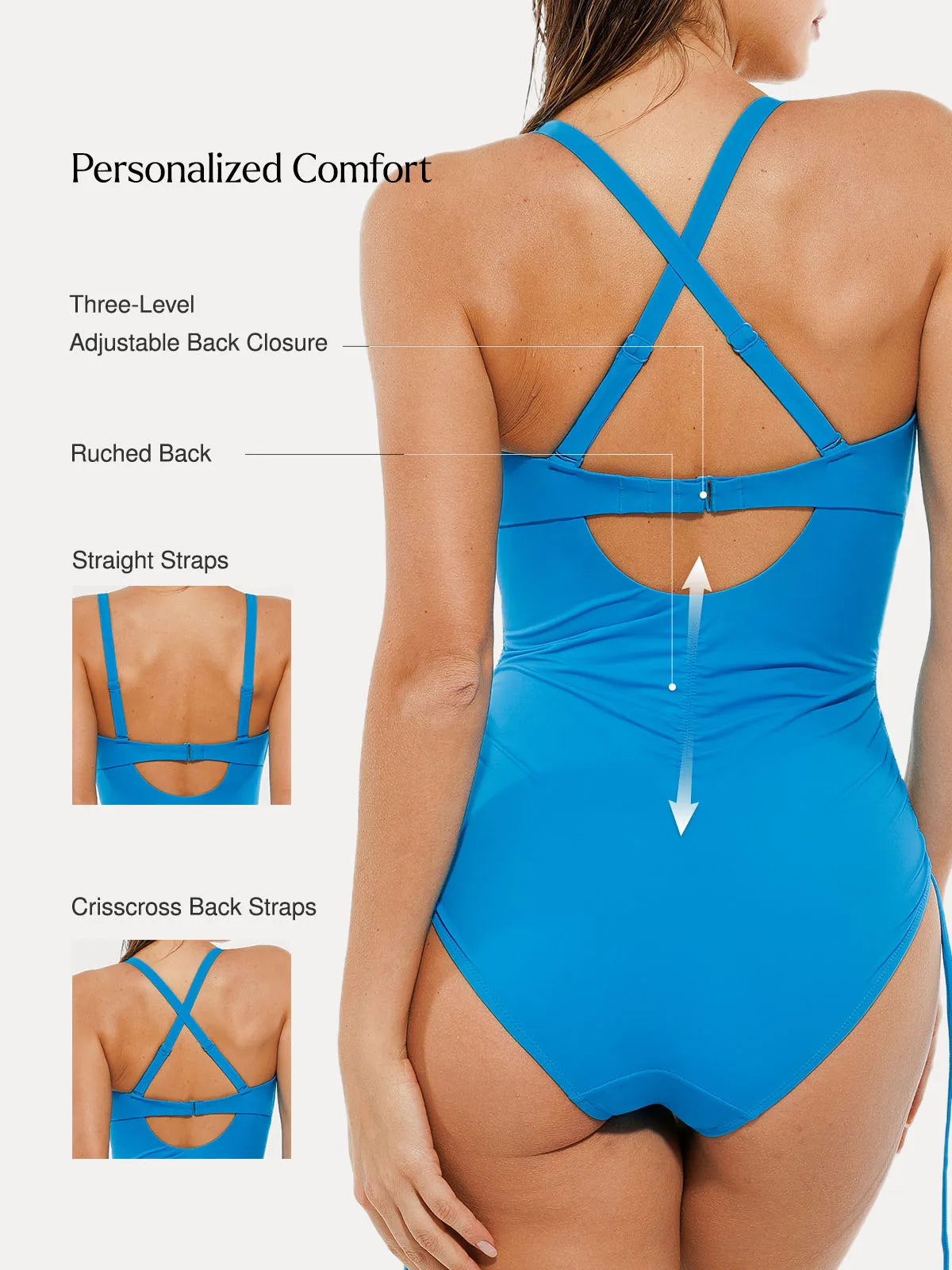 AR UNIVERSAL Mesh Inset Tie-Side Sculpting One-Piece Swimsuit swimwear
