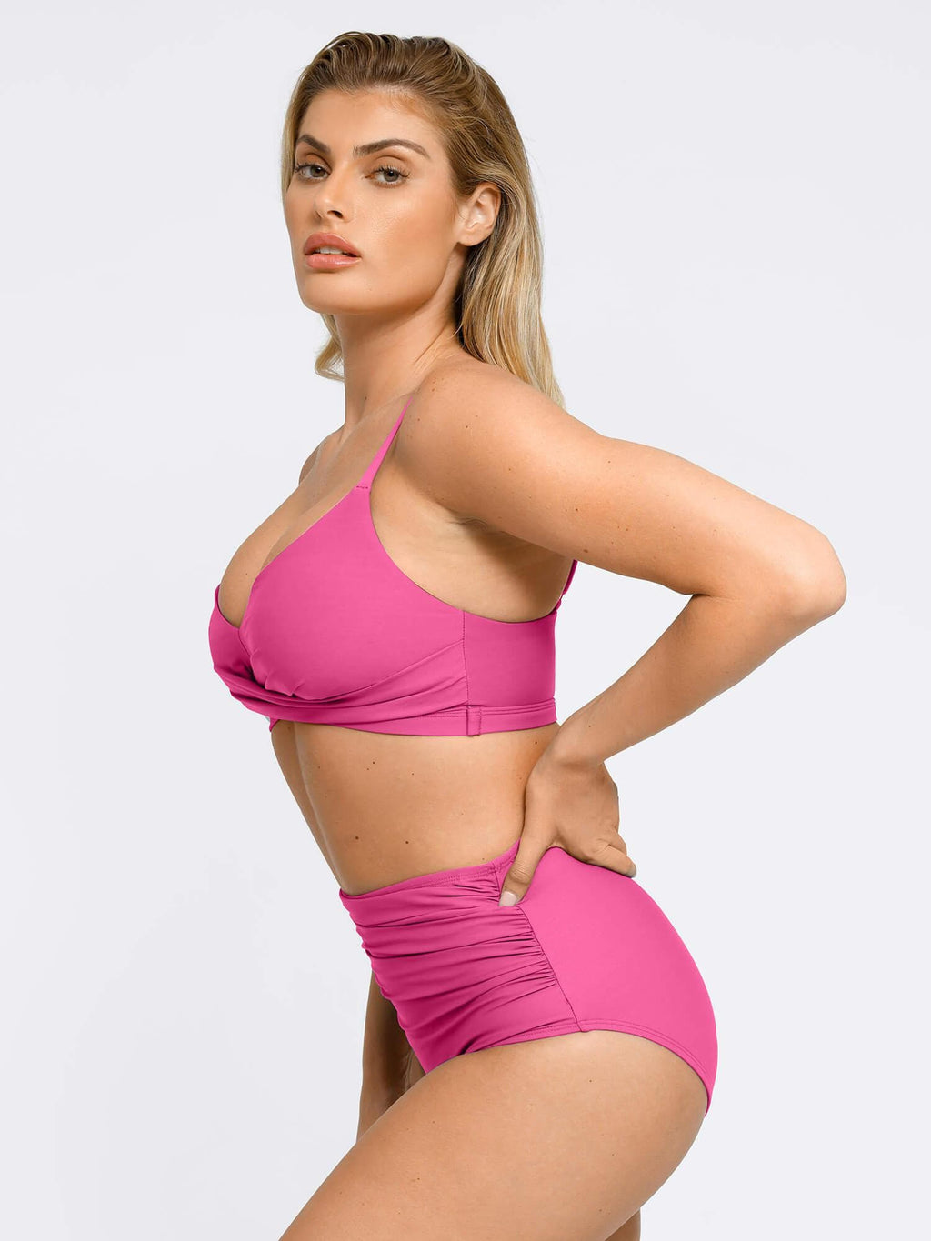 AR UNIVERSAL Ruched Bikini Top and Bottom Bundle swimwear