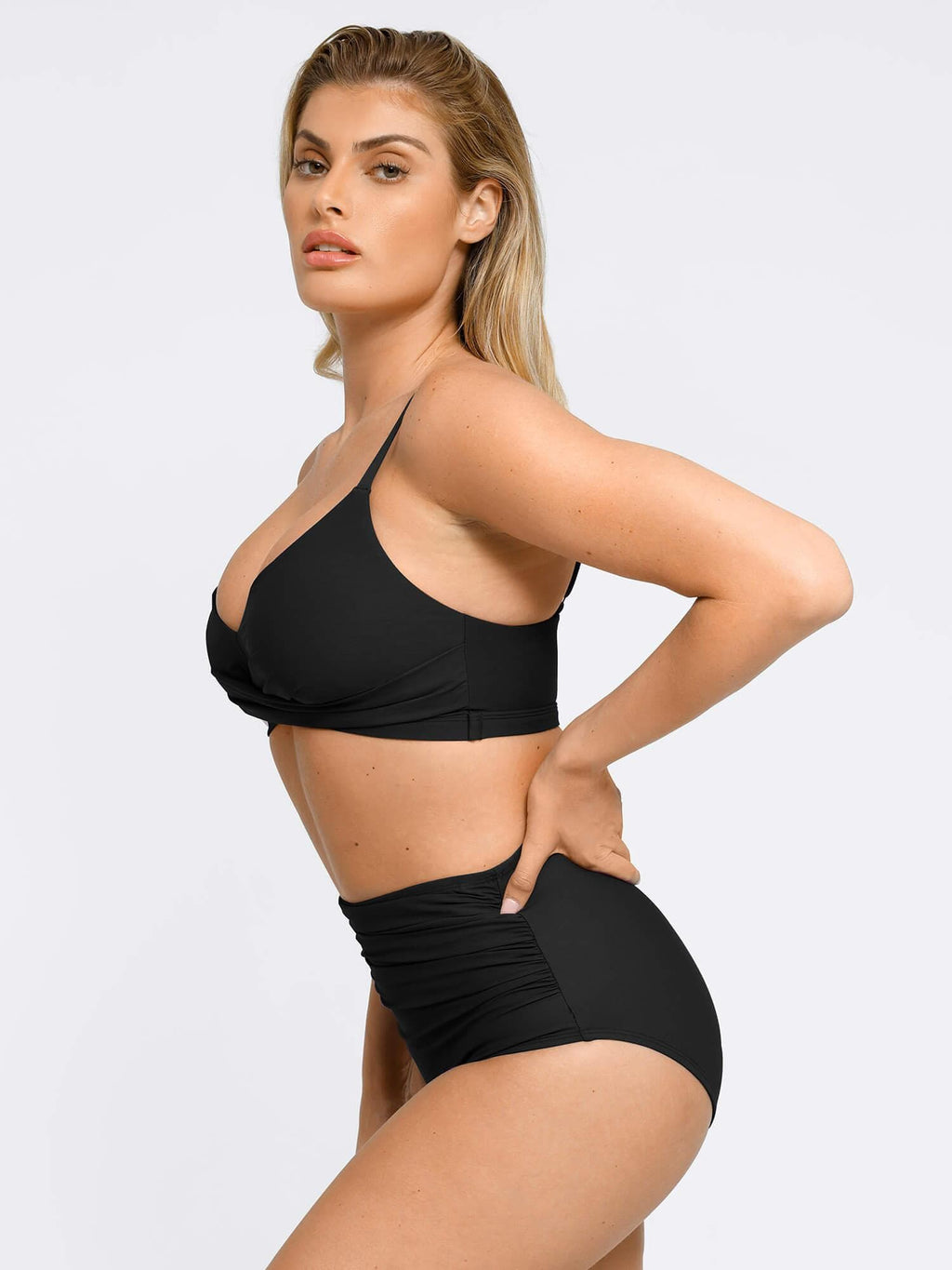 AR UNIVERSAL Ruched Bikini Top and Bottom Bundle swimwear