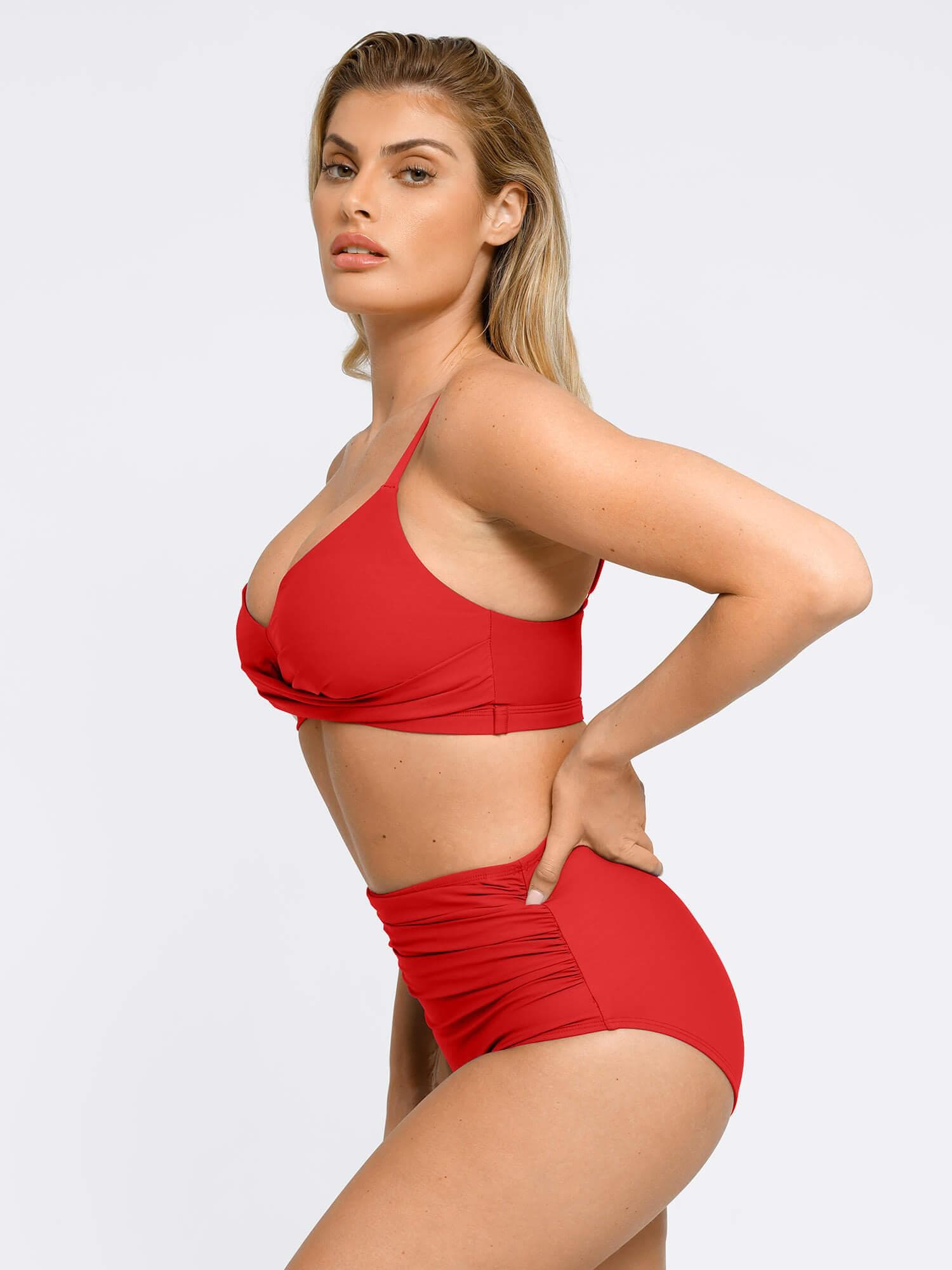 AR UNIVERSAL Ruched Bikini Top and Bottom Bundle swimwear