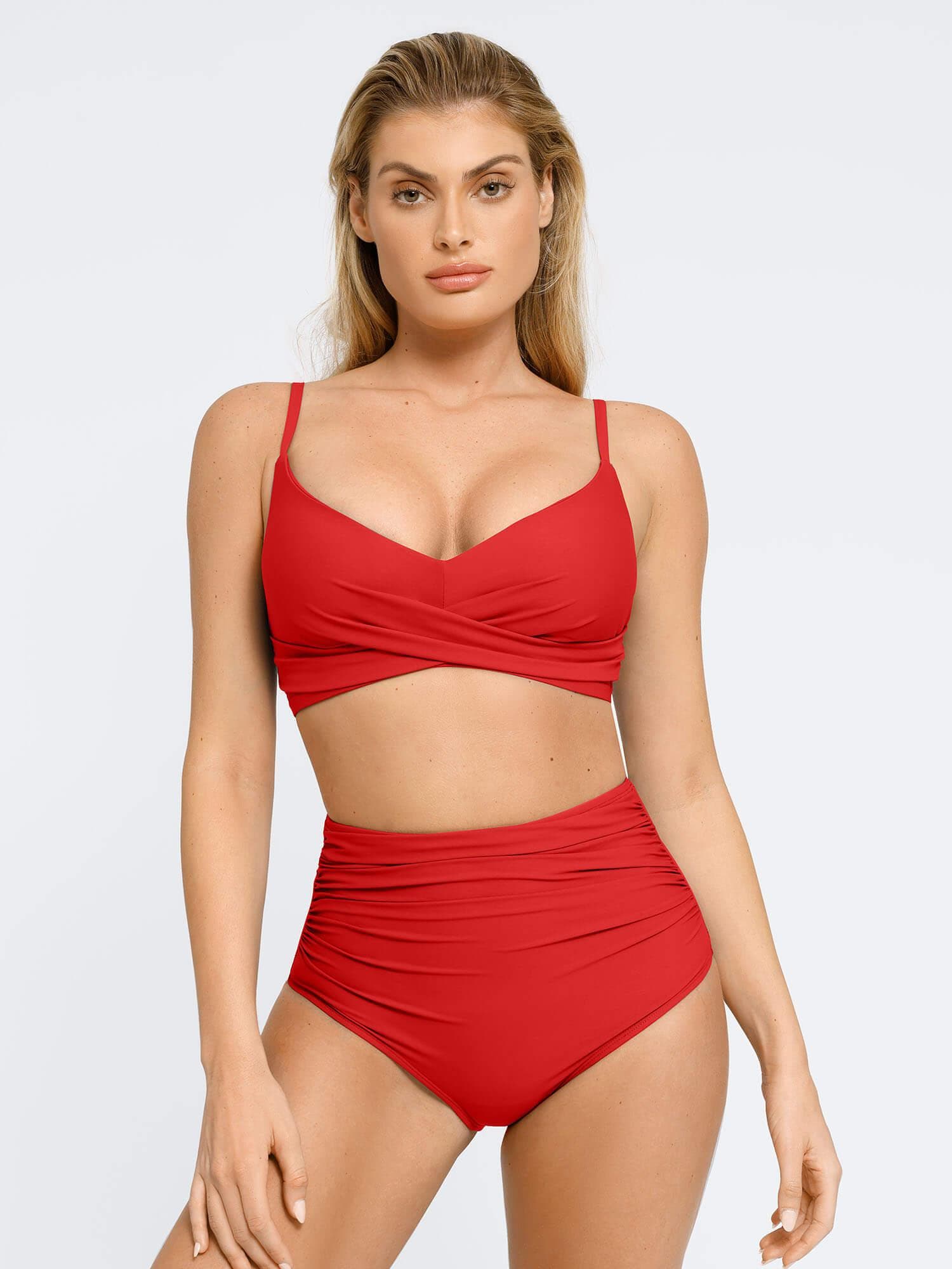 AR UNIVERSAL Ruched Bikini Top and Bottom Bundle swimwear