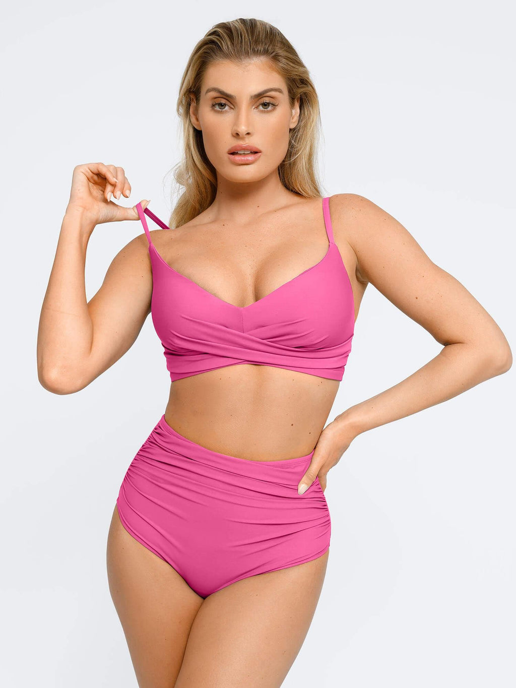 AR UNIVERSAL Ruched Bikini Top and Bottom Bundle swimwear