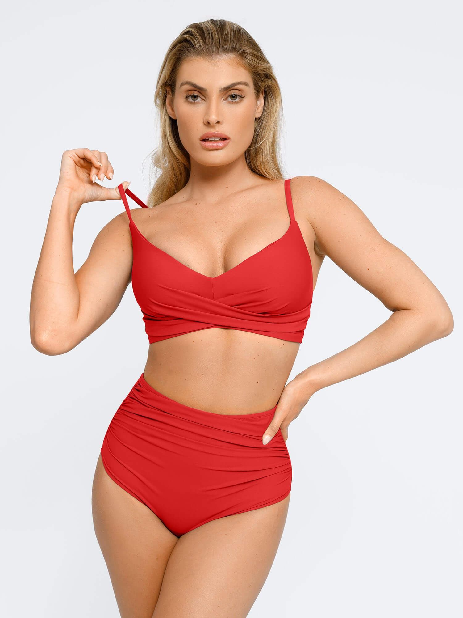 AR UNIVERSAL Ruched Bikini Top and Bottom Bundle swimwear