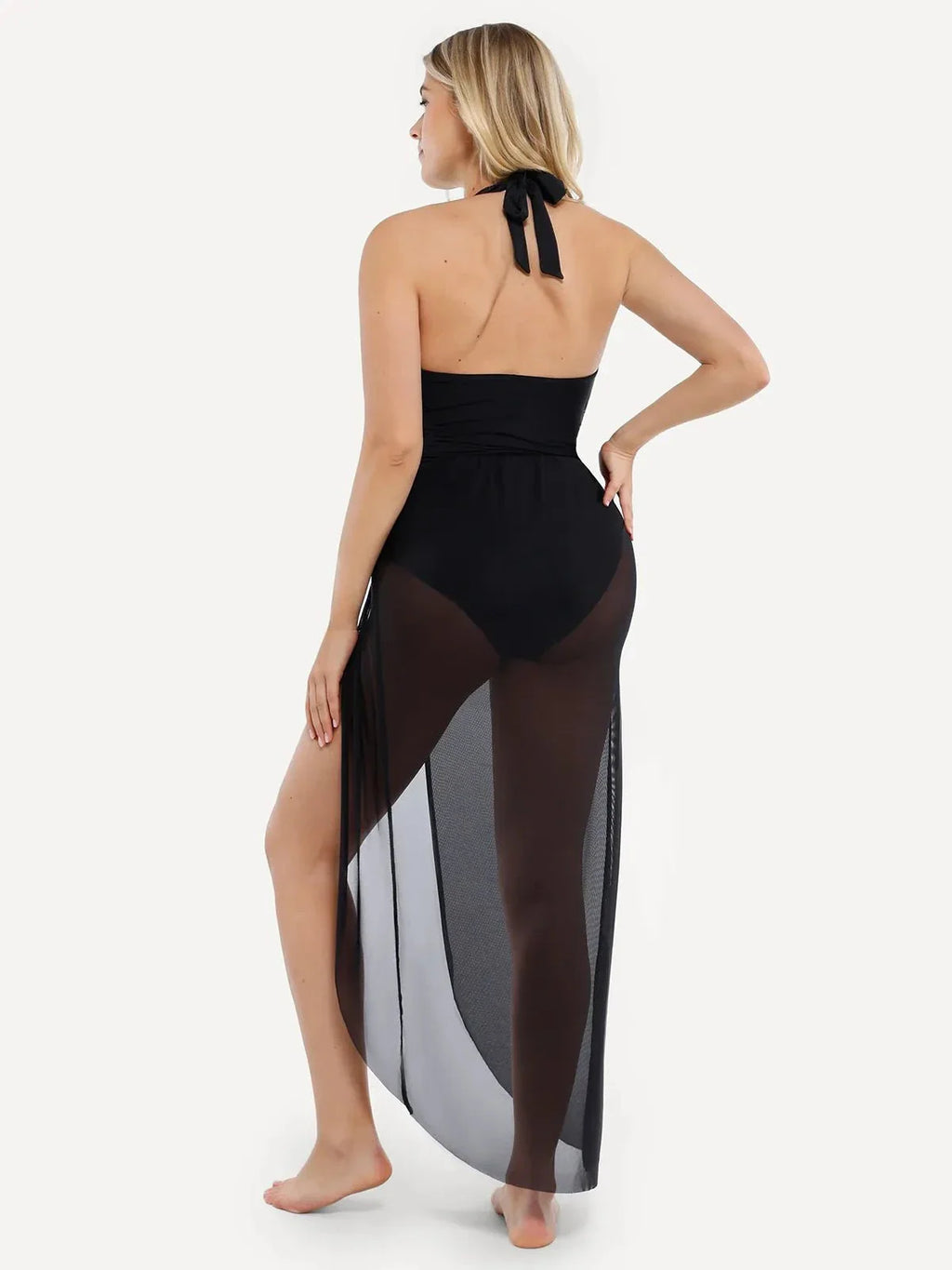 AR UNIVERSAL Halter Tummy Control Swimsuit and Cover-Up Set swimwear