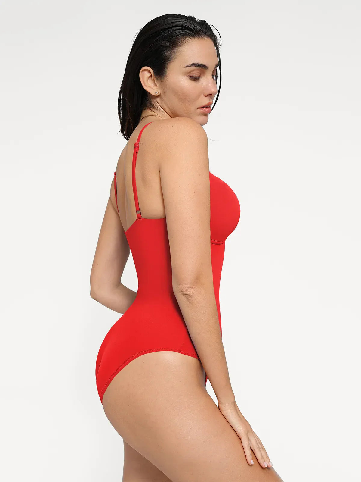 AR UNIVERSAL Plunging V Slimming One-Piece Swimsuit swimwear