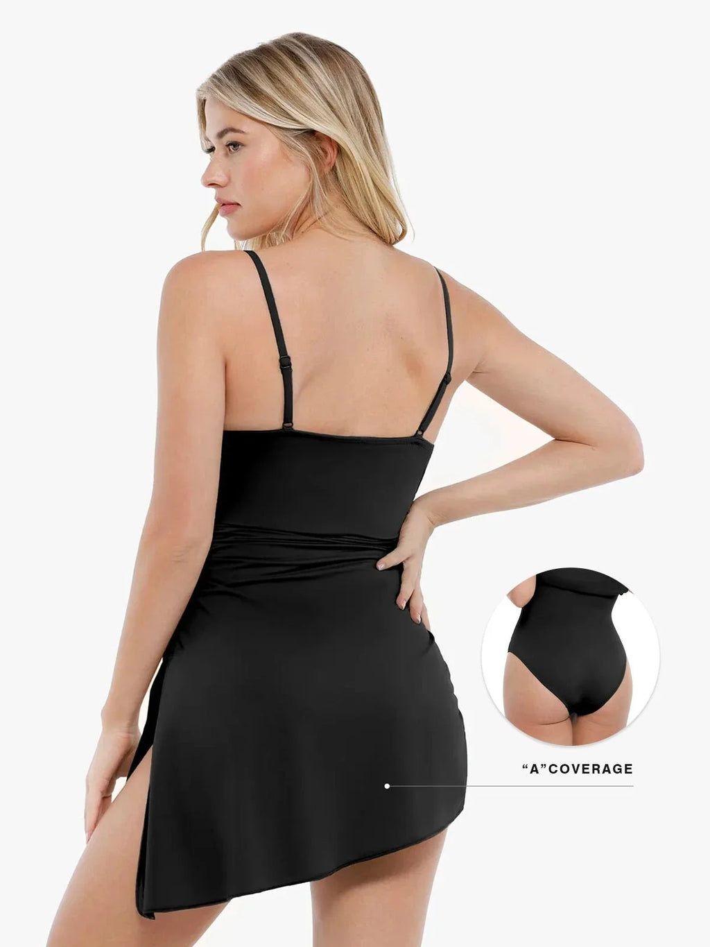 AR UNIVERSAL Ruched Convertible One-Piece Swimsuit swimwear