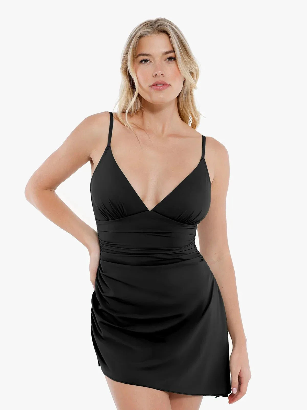 AR UNIVERSAL Ruched Convertible One-Piece Swimsuit swimwear
