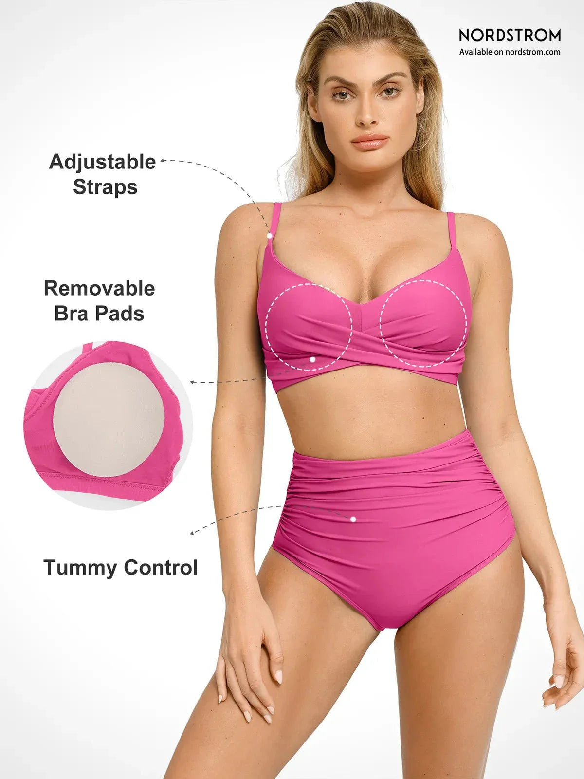 AR UNIVERSAL Ruched Bikini Top and Bottom Bundle swimwear