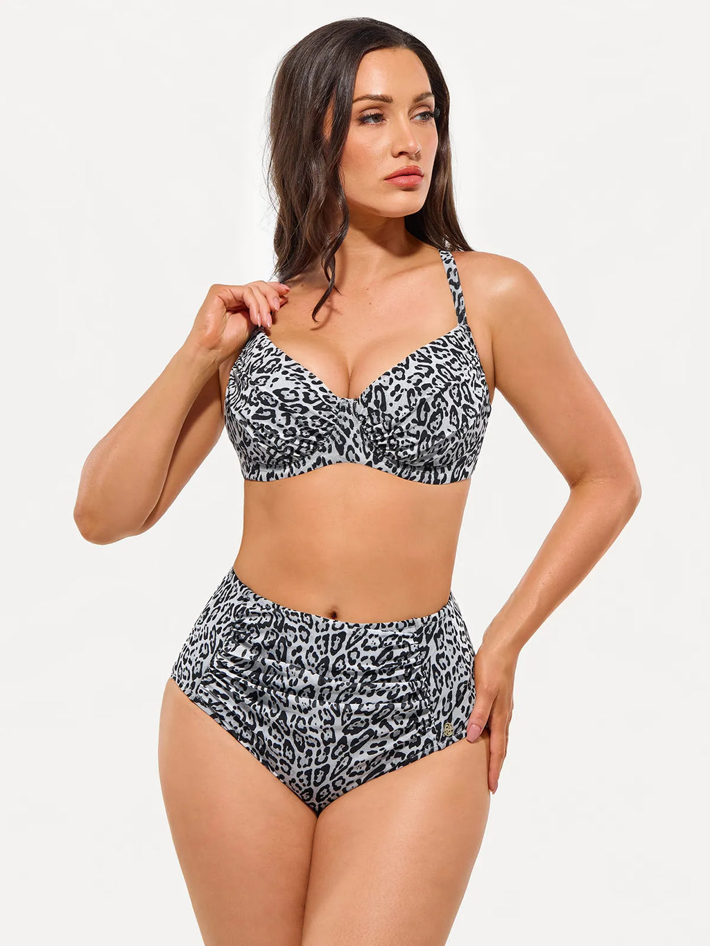 AR UNIVERSAL Ruched Tummy Control Bikini Set swimwear
