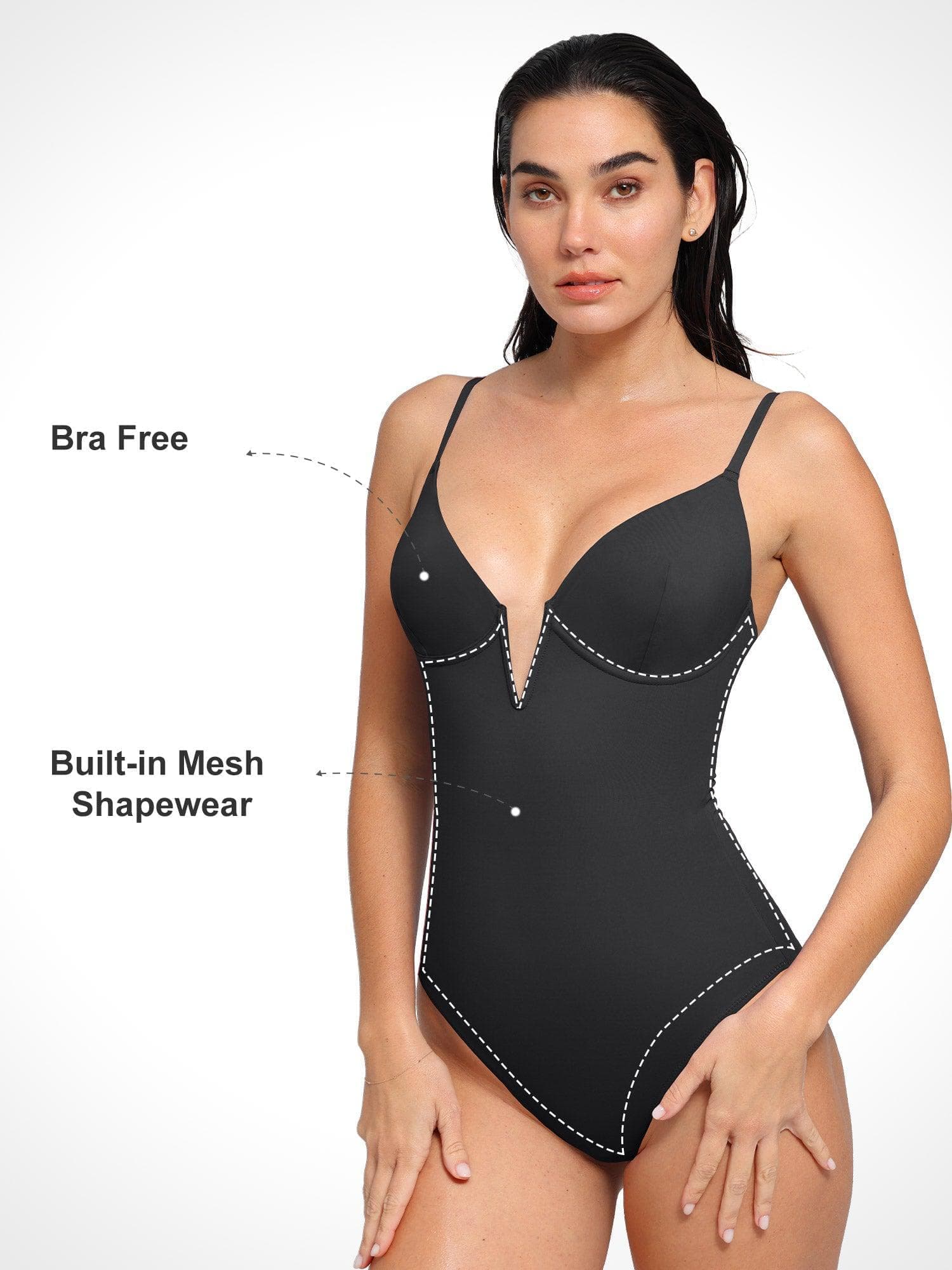 AR UNIVERSAL Solid Sculpting One-Piece Swimsuit swimwear