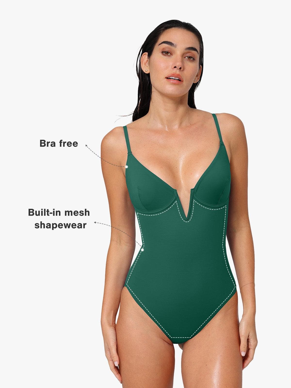 AR UNIVERSAL Solid Sculpting One-Piece Swimsuit swimwear