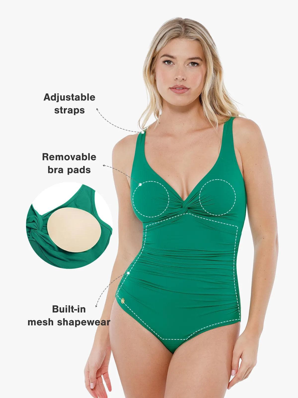 AR UNIVERSAL Solid Sculpting One-Piece Swimsuit swimwear