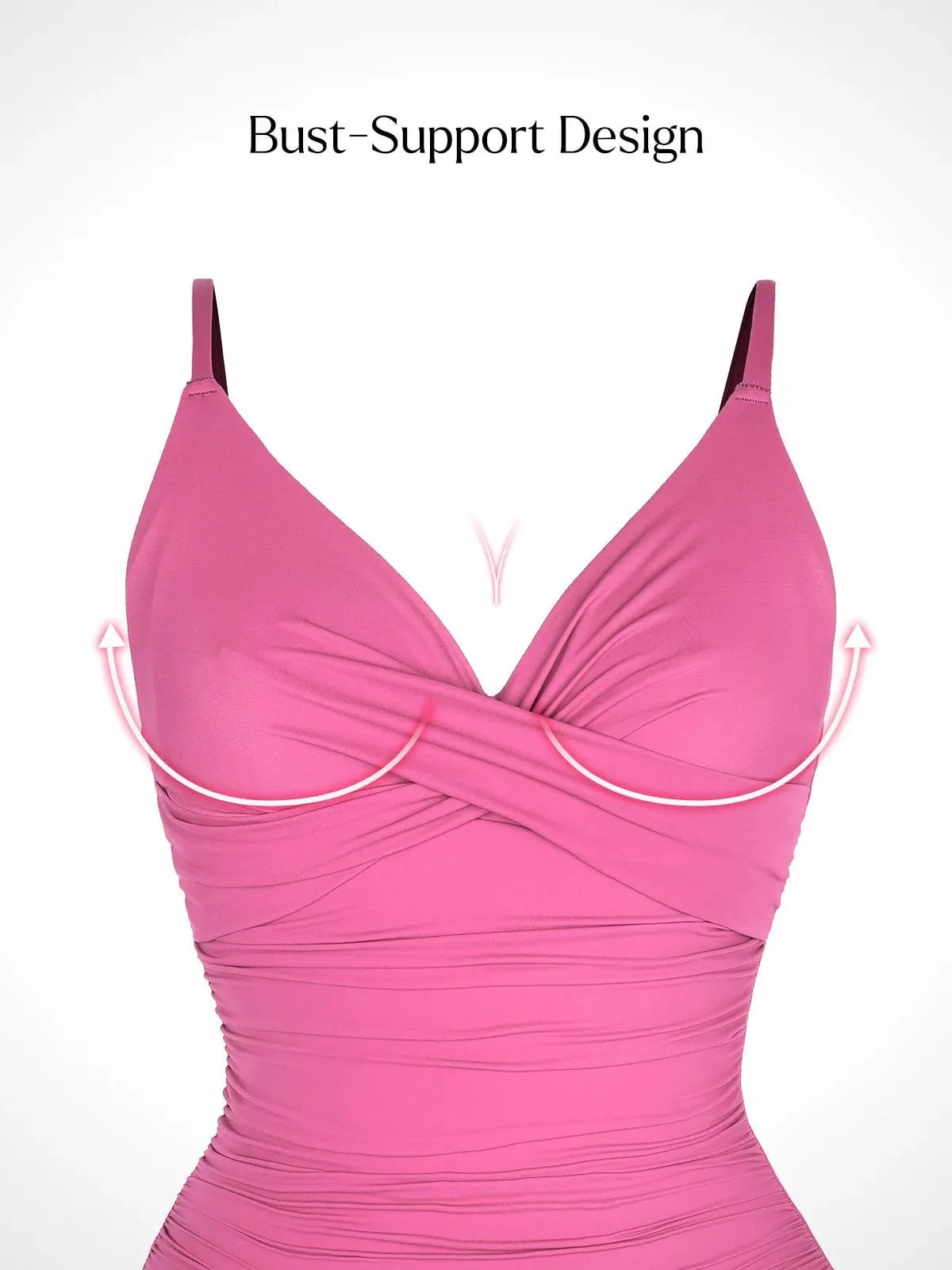 AR UNIVERSAL Ruched Cross-Front Sculpting One-Piece Swimsuit swimwear