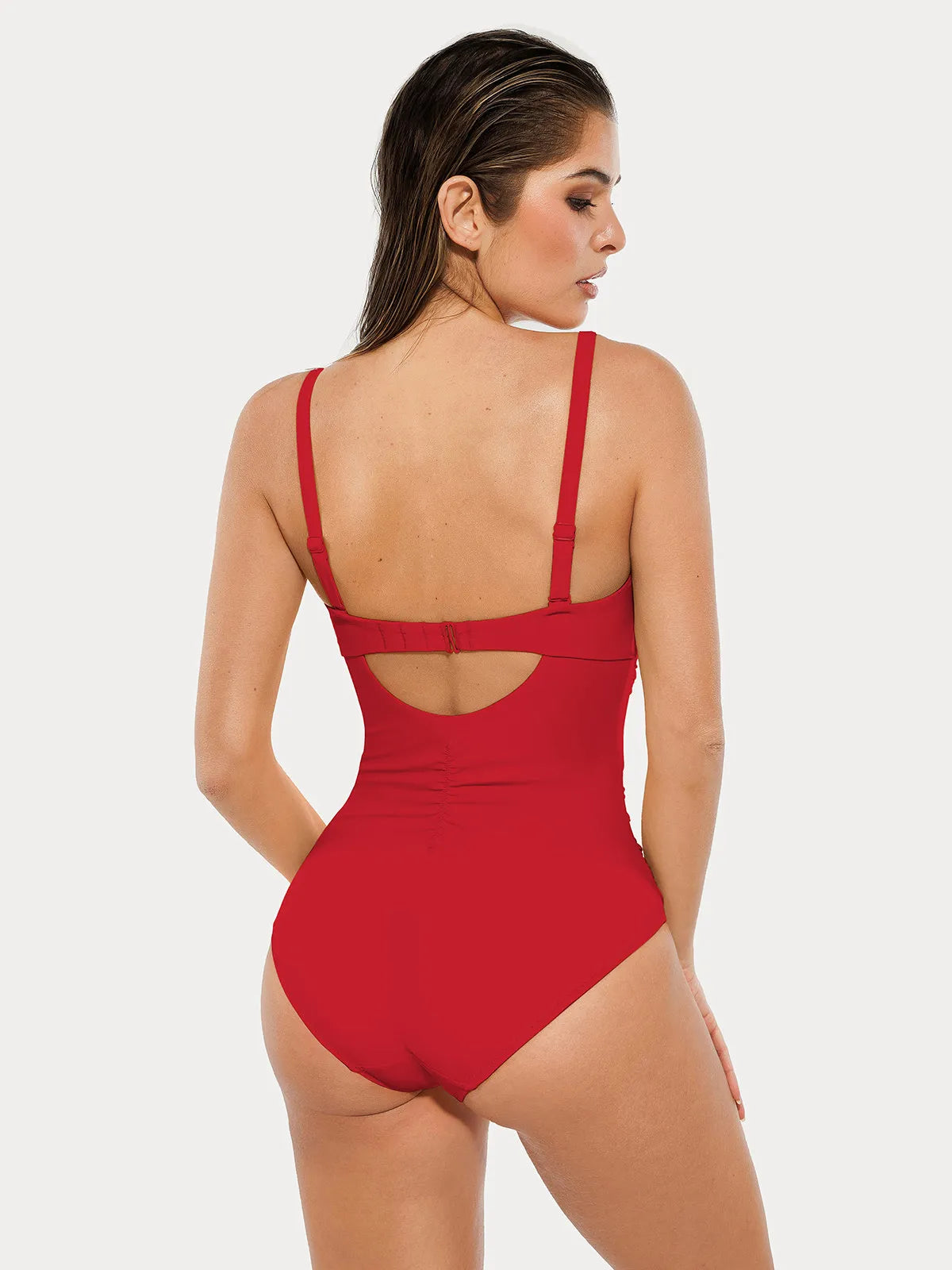 AR UNIVERSAL Twist and Shirred Sculpting One-Piece Swimsuit with Removable Straps swimwear