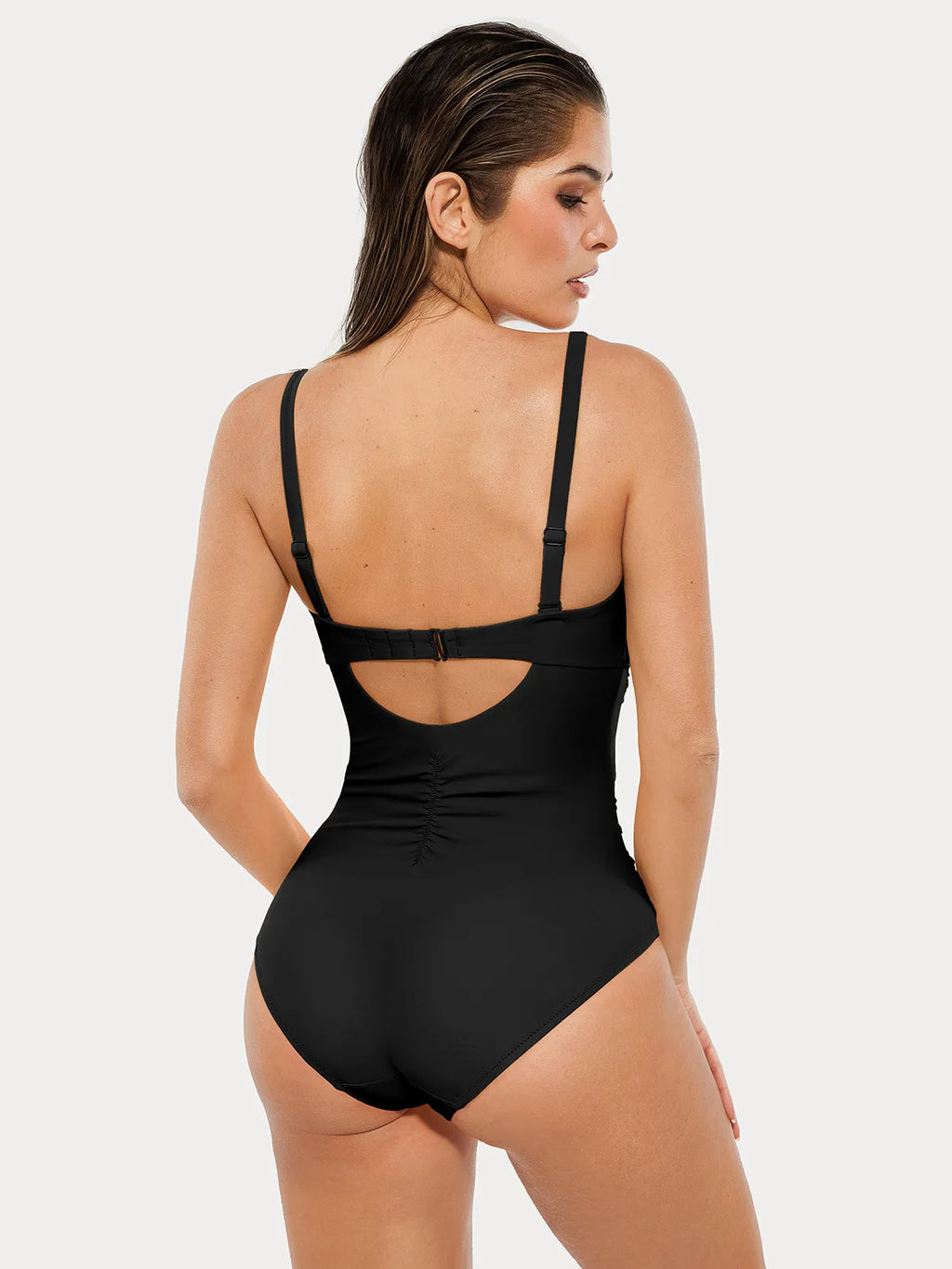 AR UNIVERSAL Twist and Shirred Sculpting One-Piece Swimsuit with Removable Straps swimwear