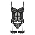 Rhinestone Lace Corset Bustier Lingerie Set - AR UNIVERSALAR UNIVERSALLingerie Sets