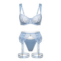 Satin Lace Underwired Lingerie Set - AR UNIVERSALAR UNIVERSALLingerie Sets