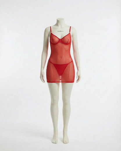 See Through Mesh Chemise