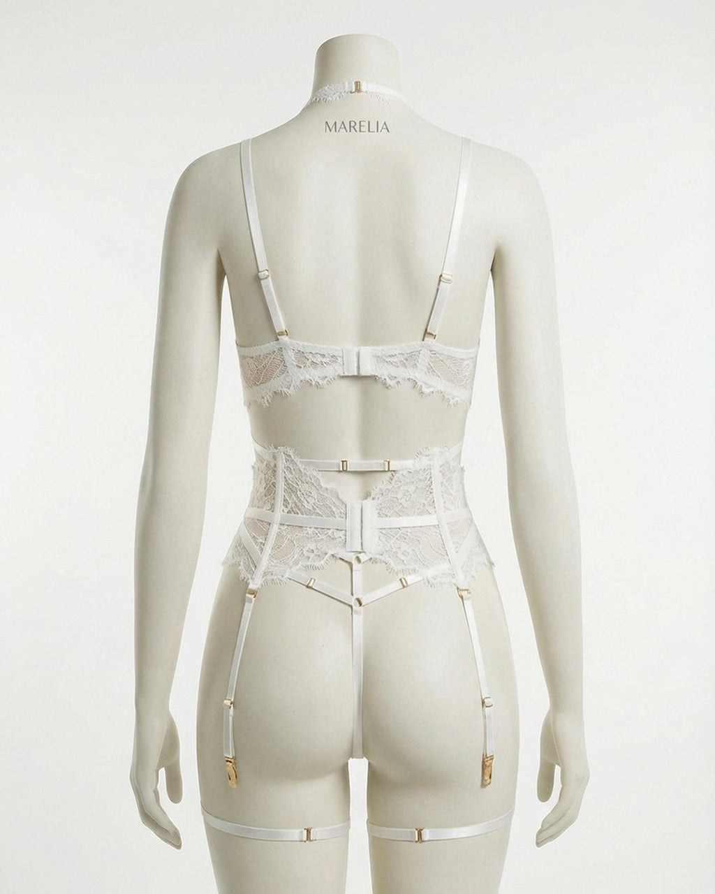 Sheer Lace Underwired Four Piece Lingerie Set - AR UNIVERSALAR UNIVERSALLingerie Sets