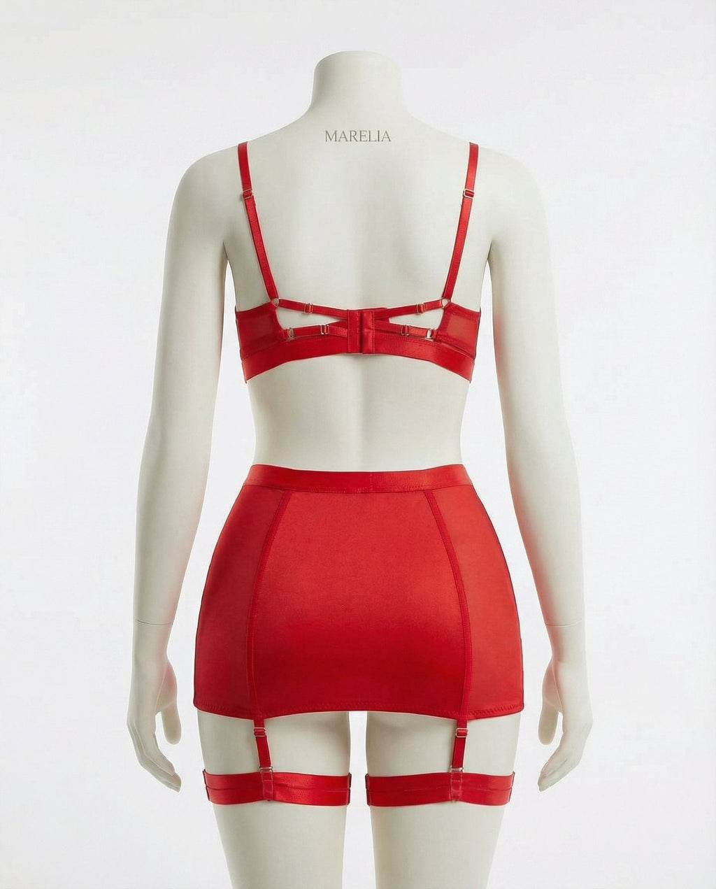 Sheer Mesh Bra Top High Waist Brief And Skirt Set - AR UNIVERSALAR UNIVERSALLingerie Set