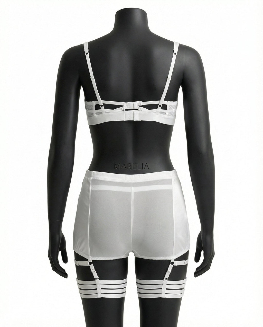 Sheer Mesh Bra Top High Waist Brief And Skirt Set - AR UNIVERSALAR UNIVERSALLingerie Set