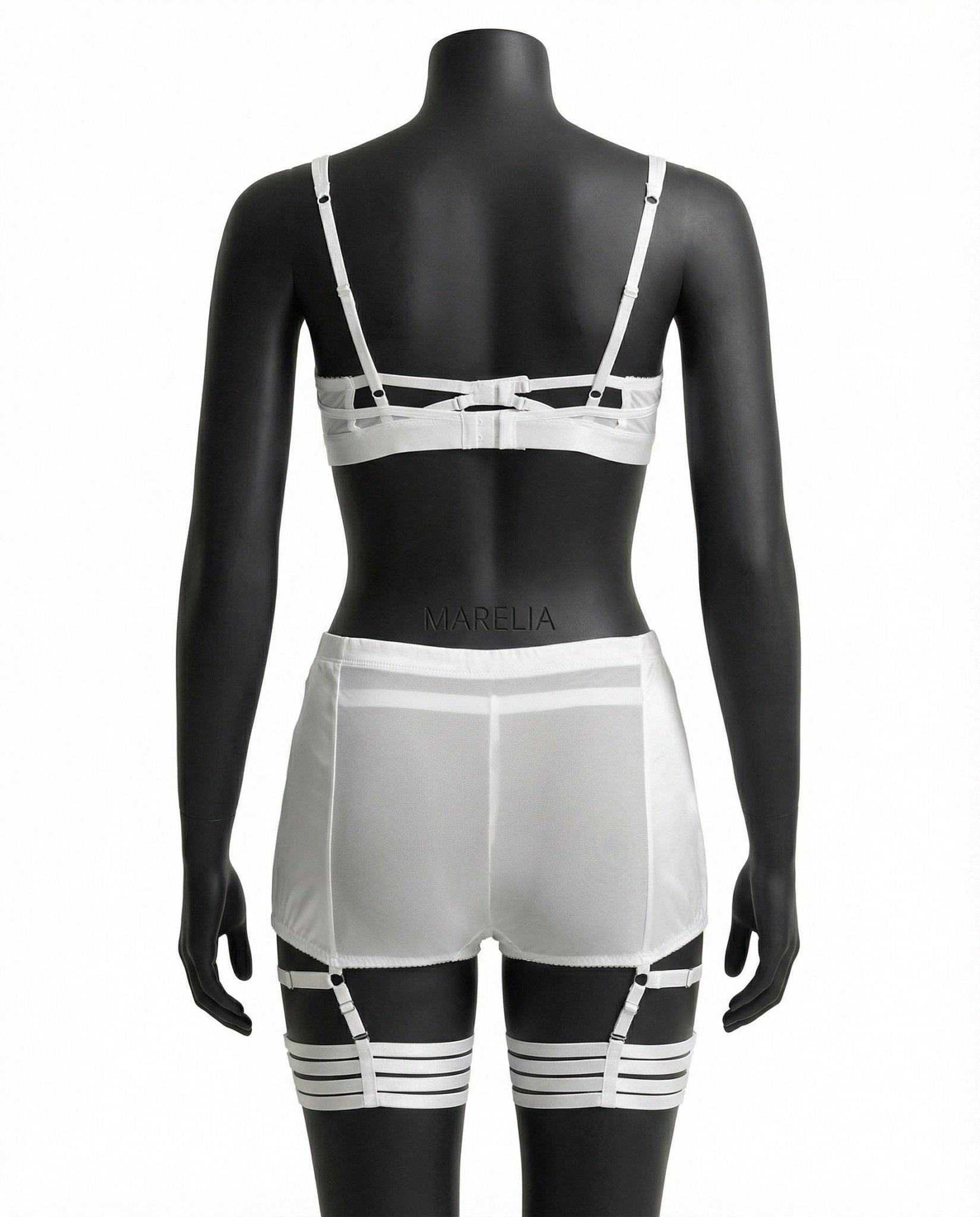 Sheer Mesh Bra Top High Waist Brief And Skirt Set - AR UNIVERSALAR UNIVERSALLingerie Set