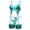 Skull Lace Three Piece Lingerie Set - AR UNIVERSALAR UNIVERSALLingerie Sets