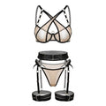 Strappy Mesh Four Piece Lingerie Set - AR UNIVERSALAR UNIVERSALLingerie Sets