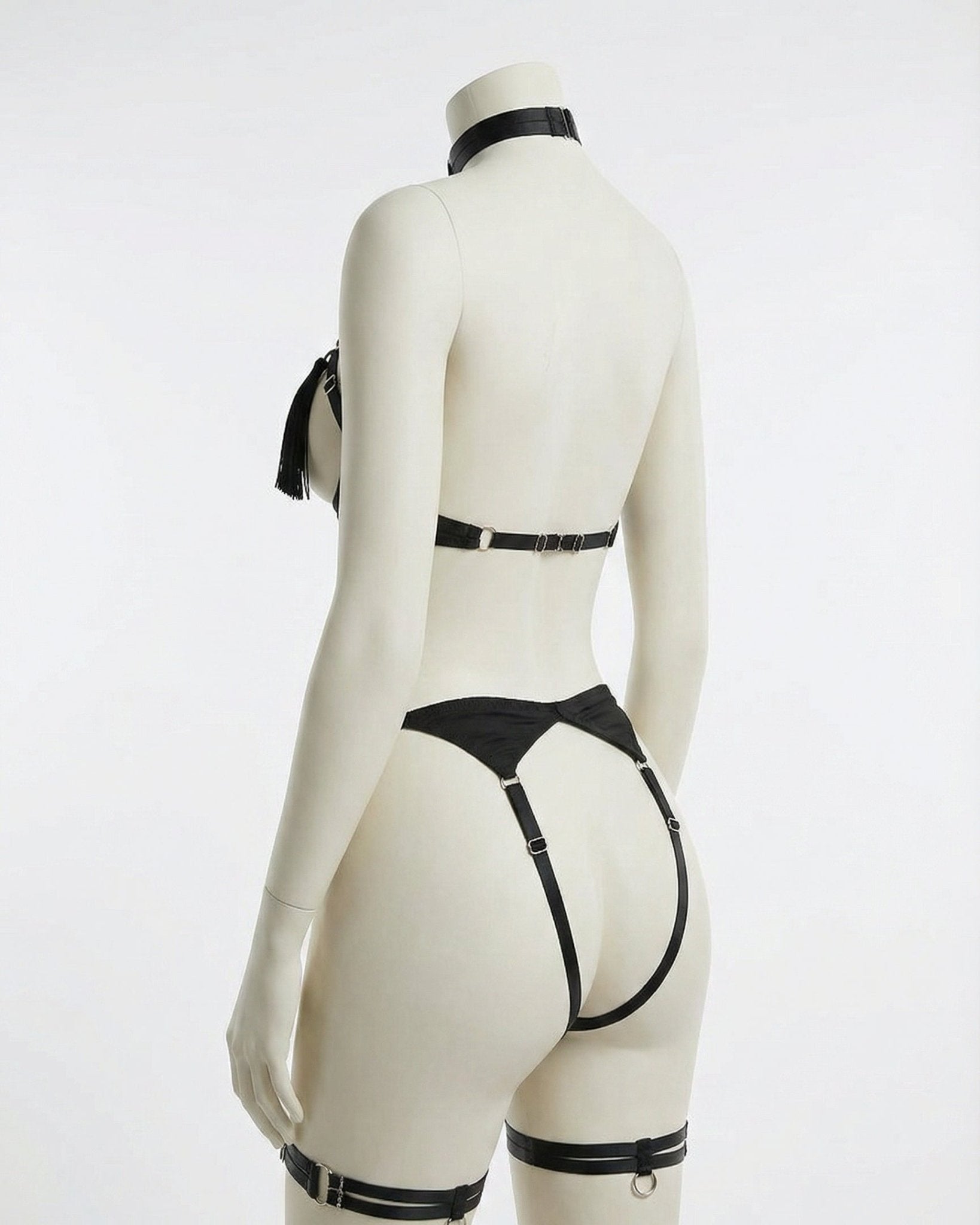 Strappy Open Cup Tassel Lingerie Set - AR UNIVERSALAR UNIVERSALLingerie Sets