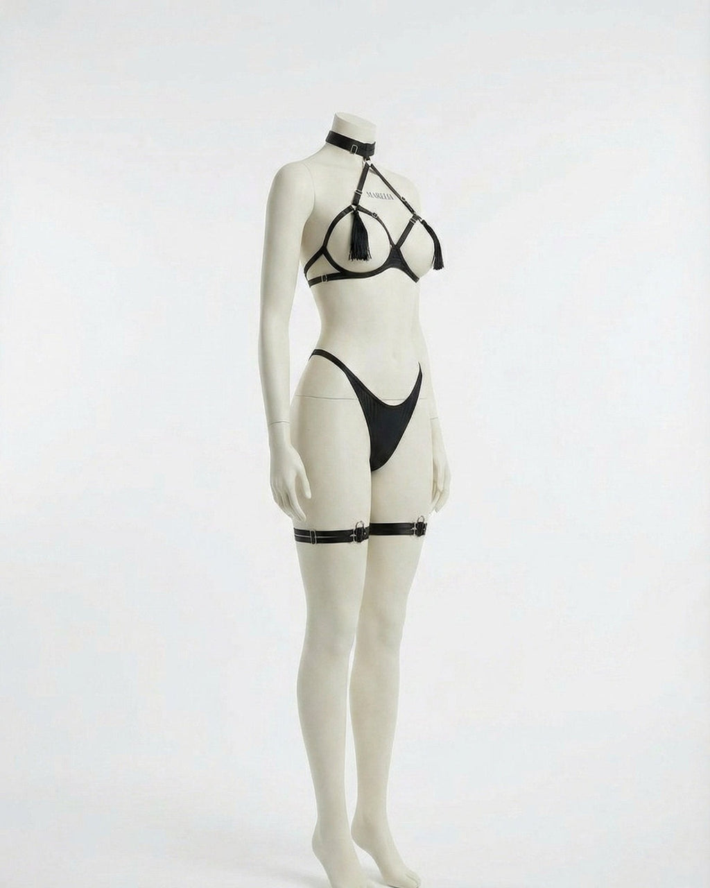 Strappy Open Cup Tassel Lingerie Set - AR UNIVERSALAR UNIVERSALLingerie Sets