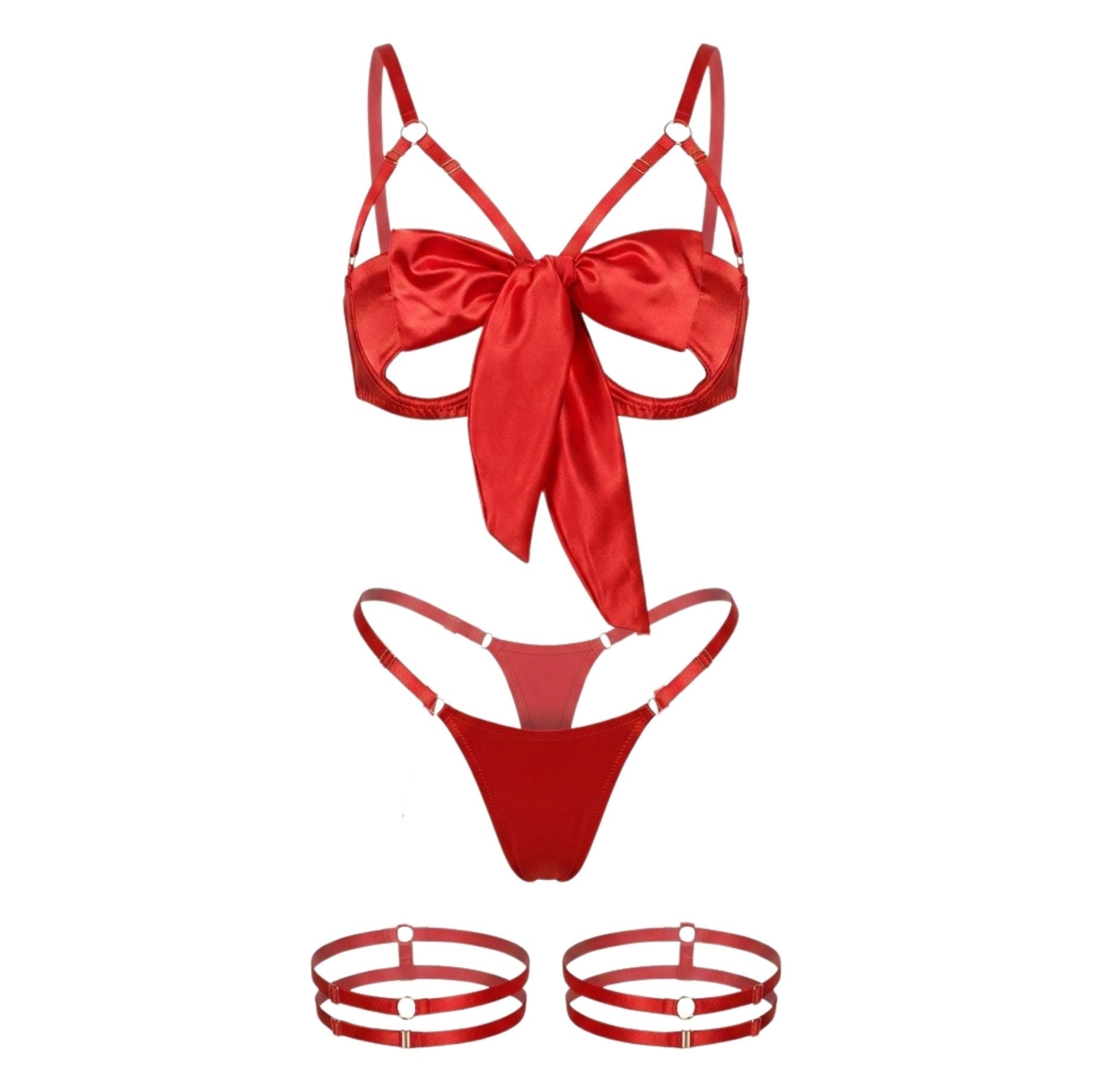 Unwrap Me Satin Bow Lingerie Set - AR UNIVERSALAR UNIVERSALLingerie Sets